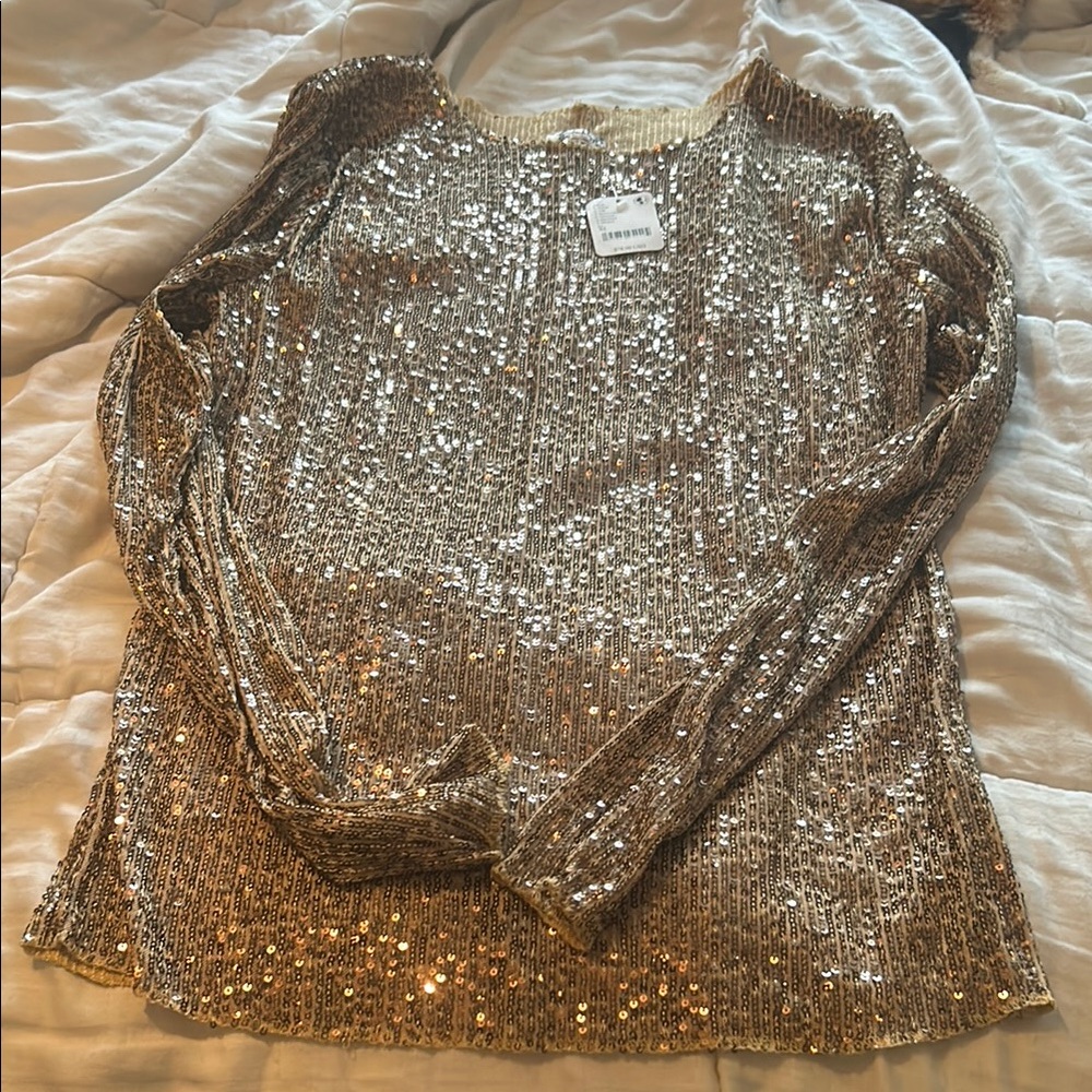 NWT sparkly free people top